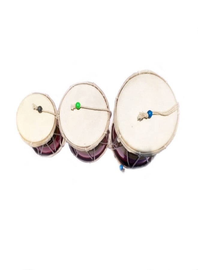MAYAPURI Shiva Damru Hand Percussion Damroo Handmade Musical Instrument/Home Decor & Kids Toys (Large (6 inch)) - Image 4